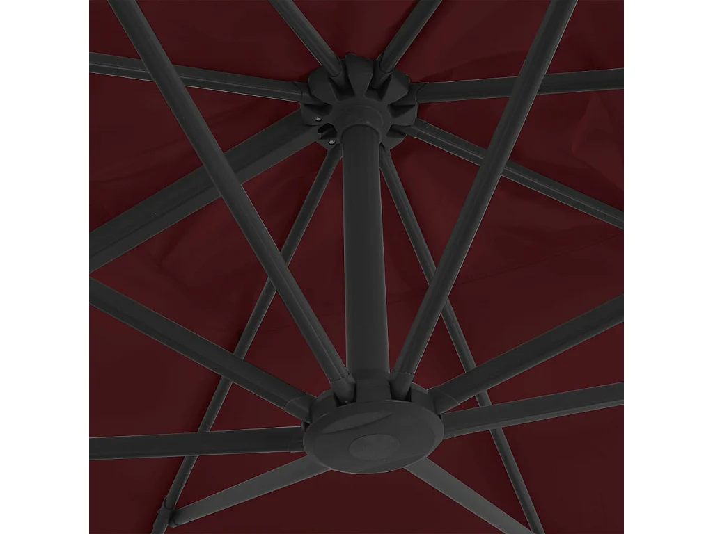 Church Point  Parasol de jardin en porte-à-faux avec mât en aluminium