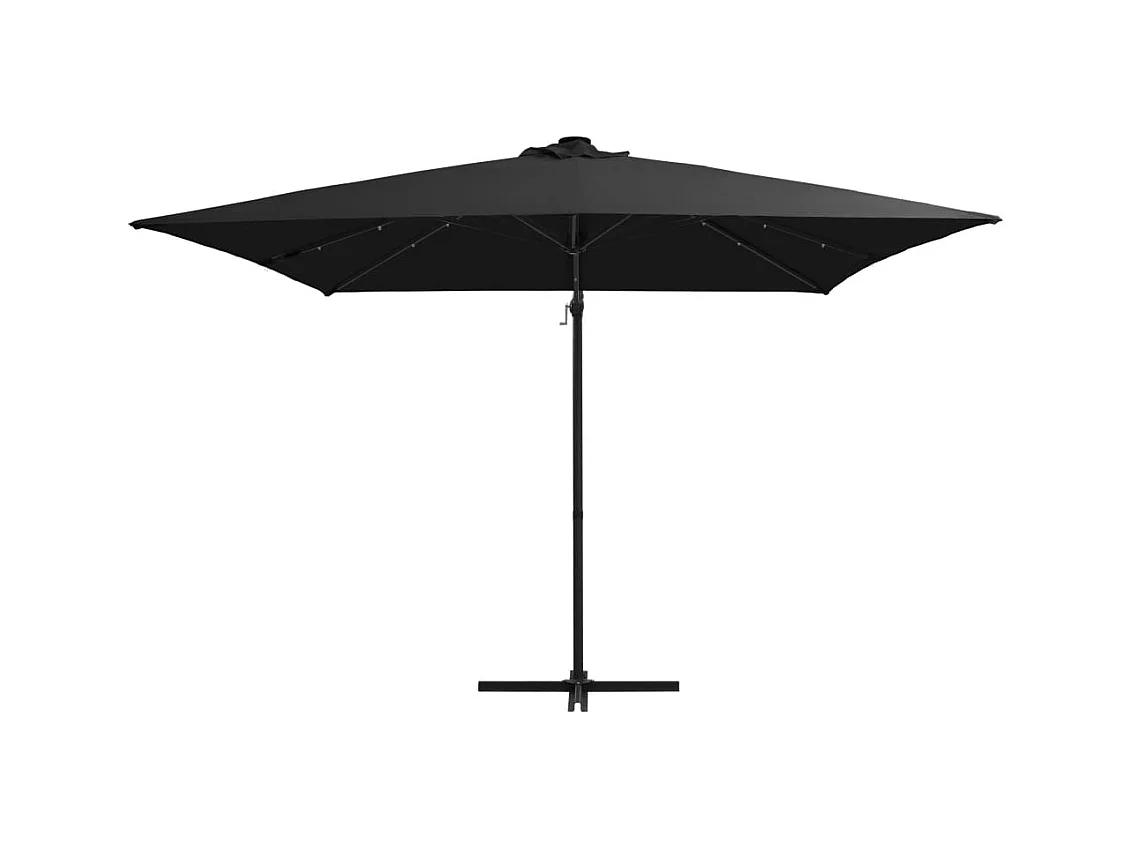 Xyral  Parasol de jardin en porte-à-faux lumières LED et mât en acier