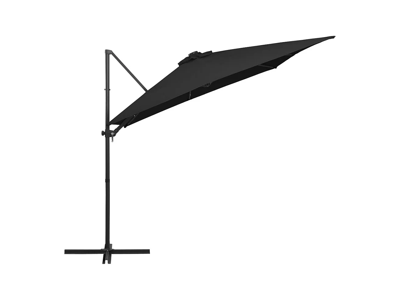 Xyral  Parasol de jardin en porte-à-faux lumières LED et mât en acier