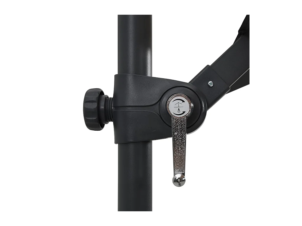 Xyral  Parasol de jardin en porte-à-faux lumières LED et mât en acier