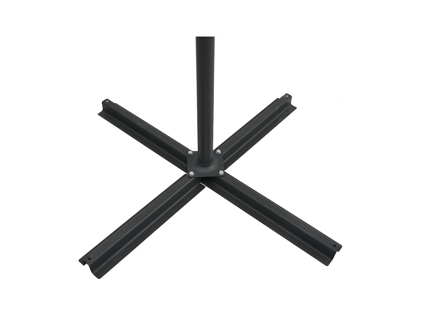 Xyral  Parasol de jardin en porte-à-faux lumières LED et mât en acier