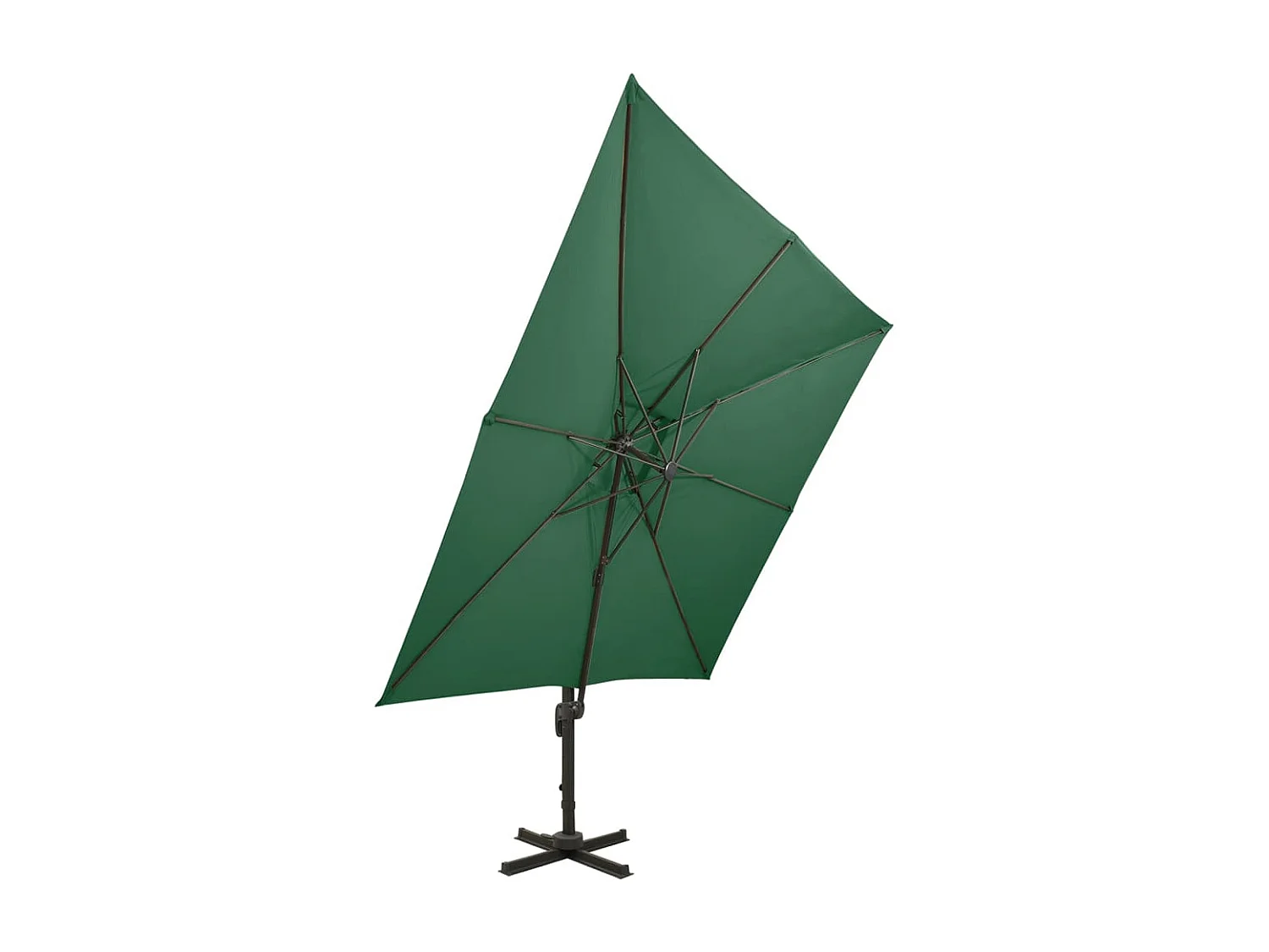 Zuienkerke  Parasol de jardin en porte-à-faux avec double toit vert