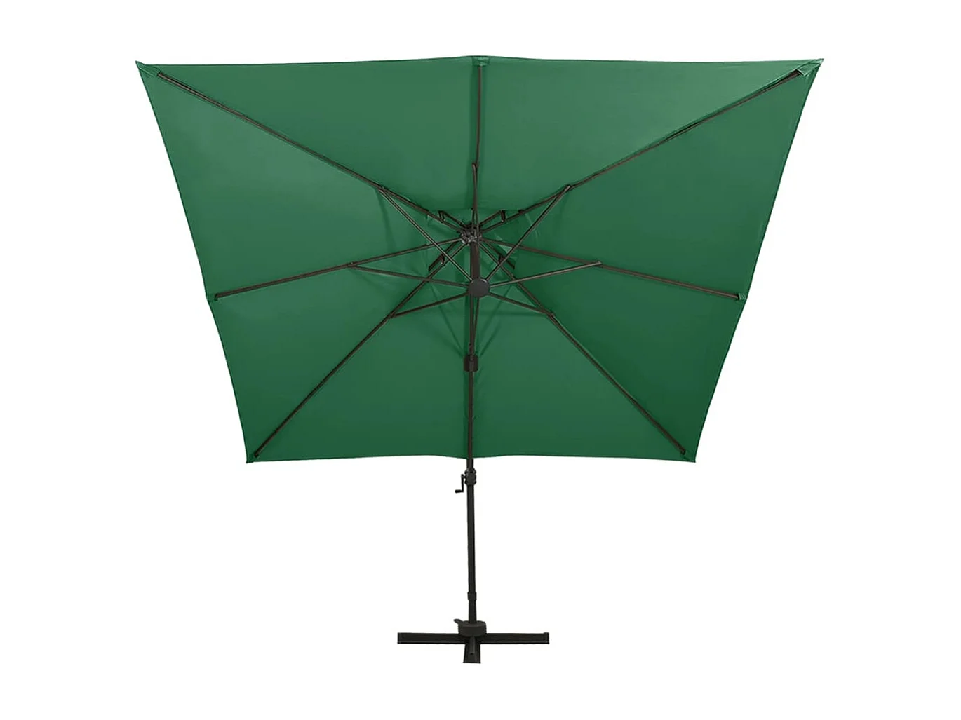 Zuienkerke  Parasol de jardin en porte-à-faux avec double toit vert
