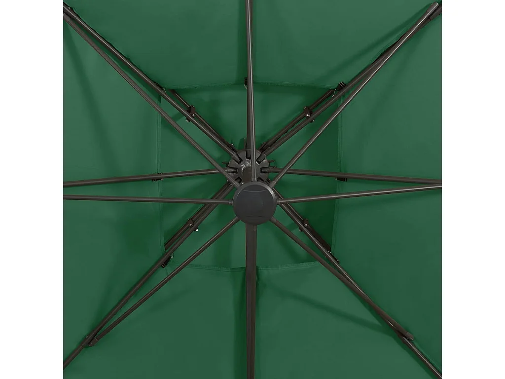 Zuienkerke  Parasol de jardin en porte-à-faux avec double toit vert