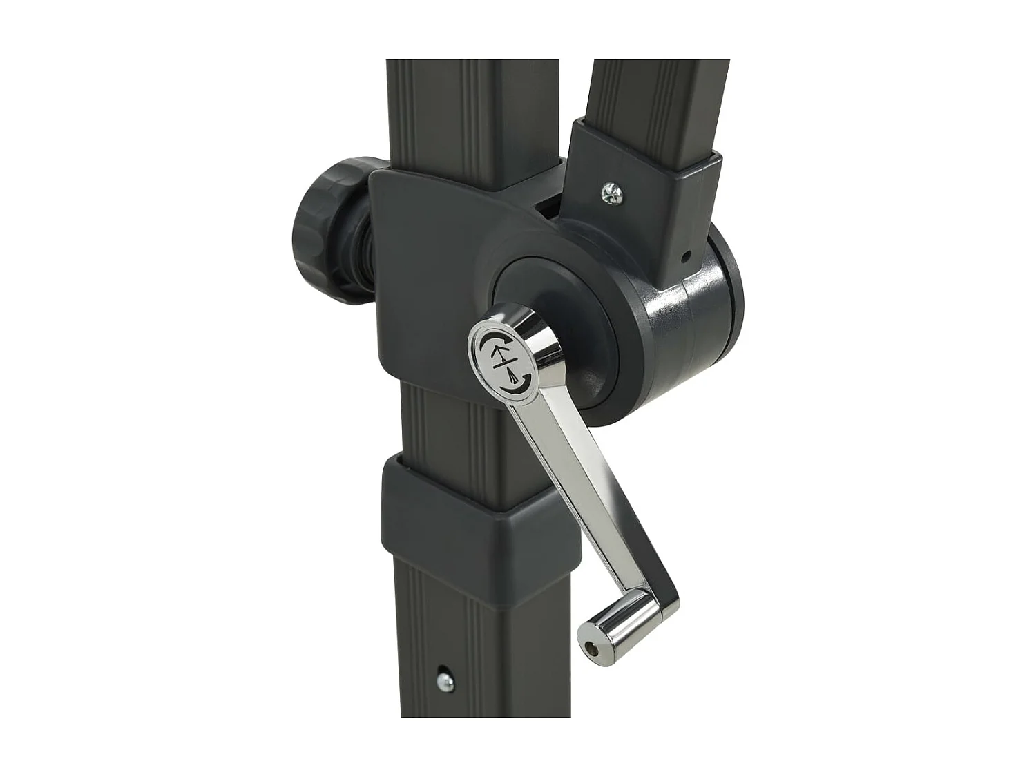 Remko  Sombrilla de jardín voladiza con palo y luces LED taupe 300 cm