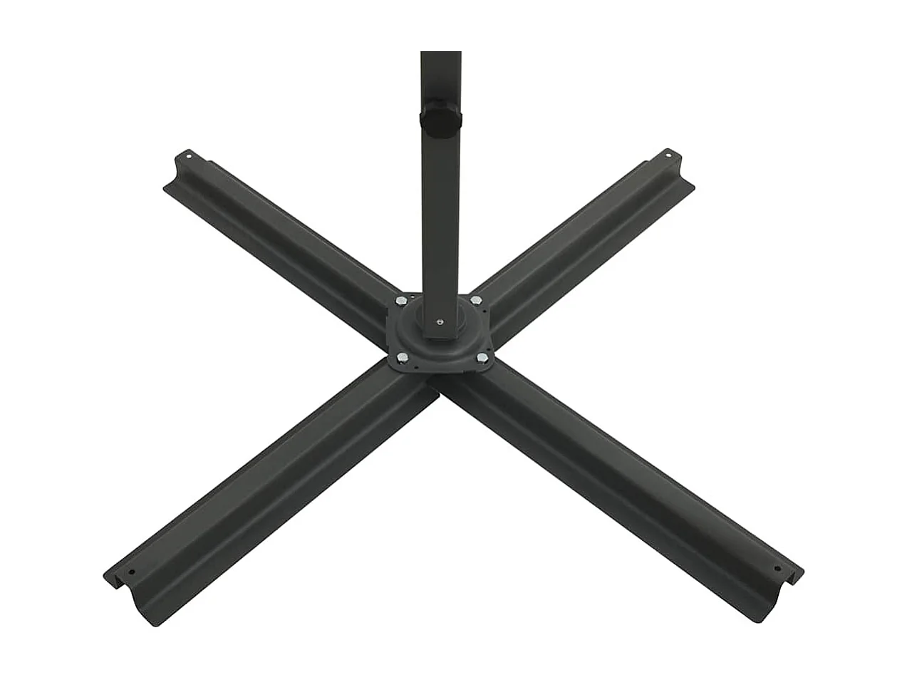 Remko  Sombrilla de jardín voladiza con palo y luces LED taupe 300 cm