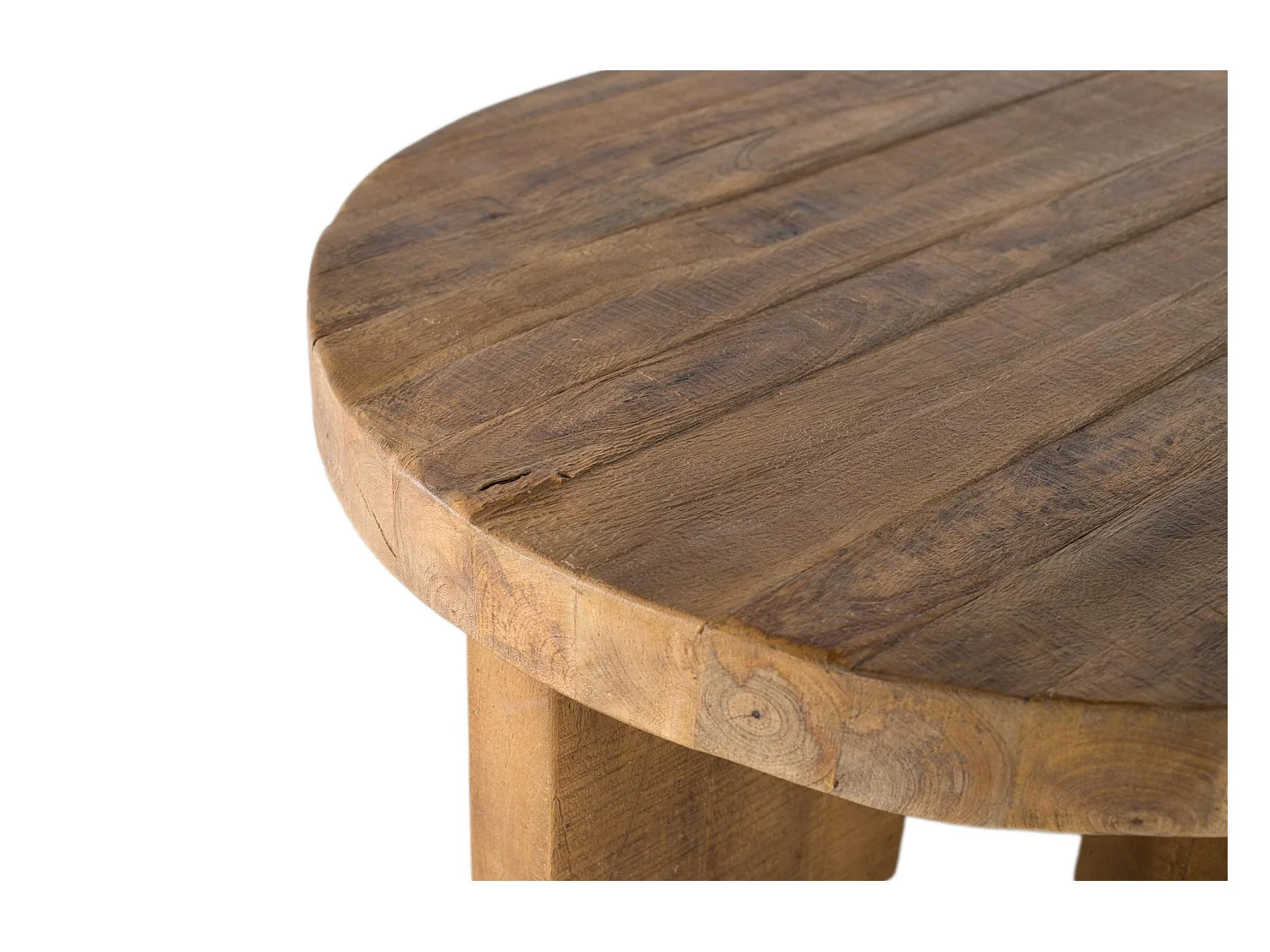 Ronde salontafel in natuurlijk mangohout