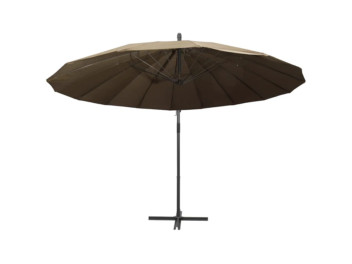 Lapua  Parasol suspendu avec poteau taupe 3 m
