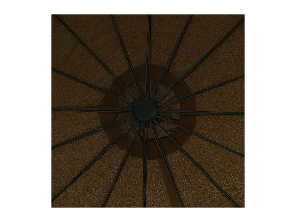 Lapua  Parasol suspendu avec poteau taupe 3 m