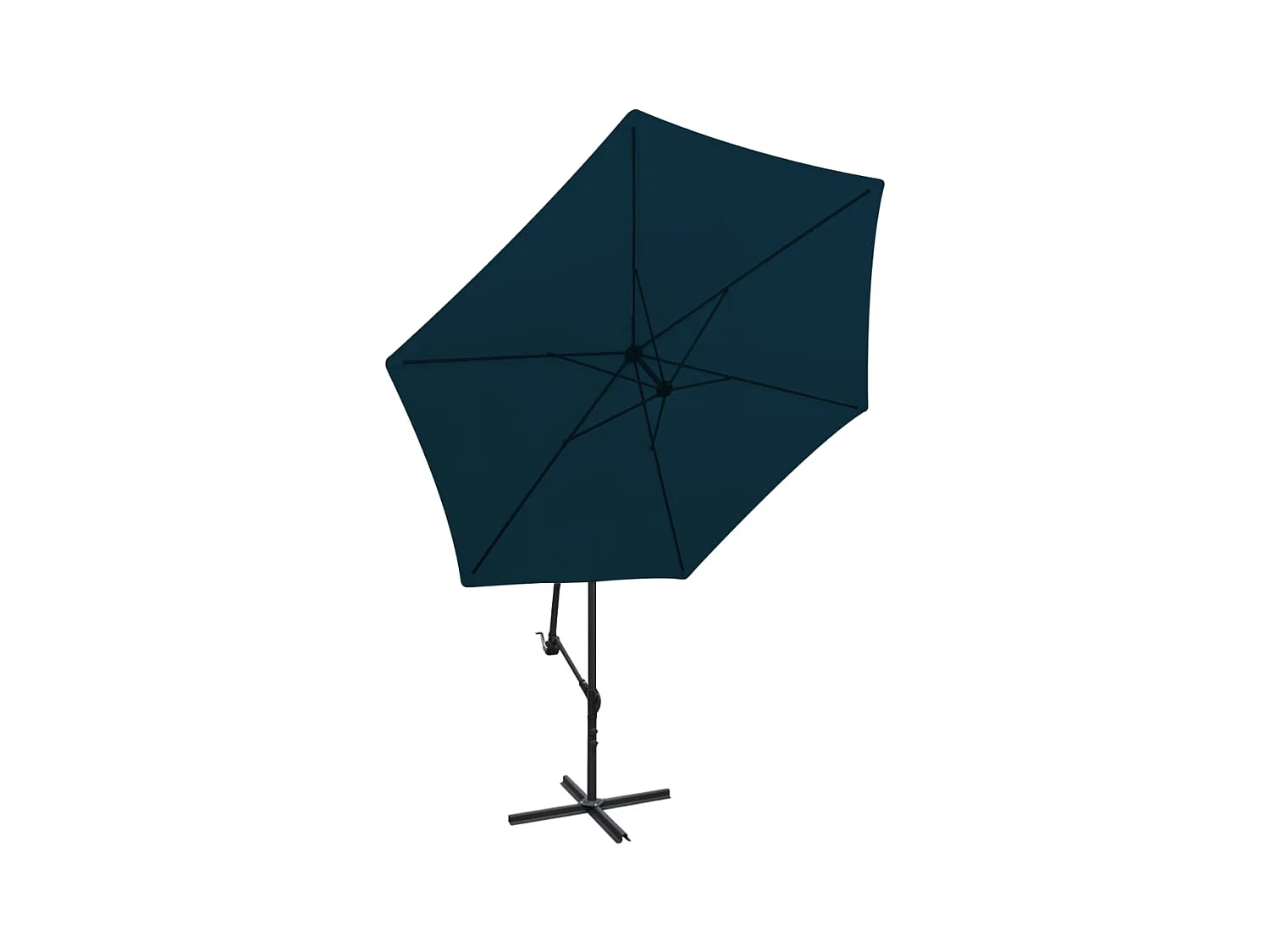 Kristine Marie  Parasol de jardin en porte-à-faux 3 m bleu