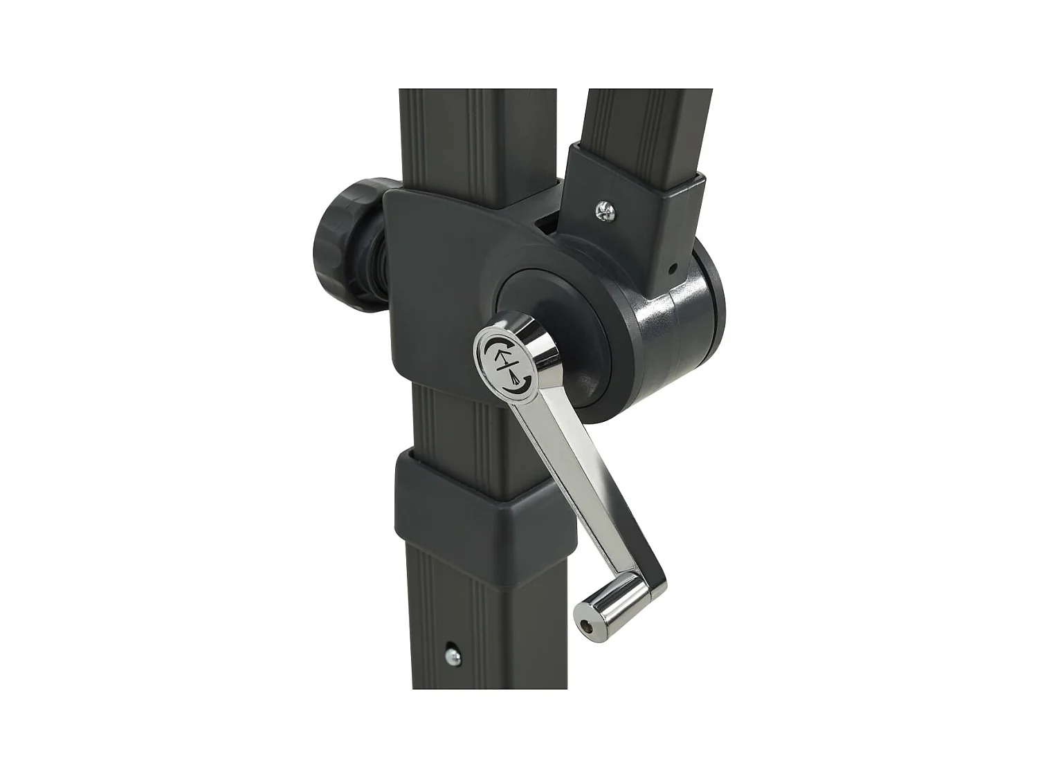 Remko  Zweefparasol met paal en LED-verlichting 250 cm bordeauxrood