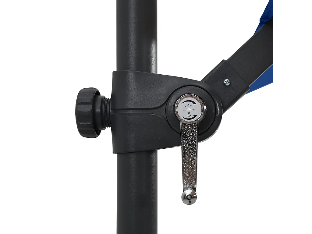 Xyral  Sombrilla voladiza jardín LED palo acero azul azure 250x250 cm