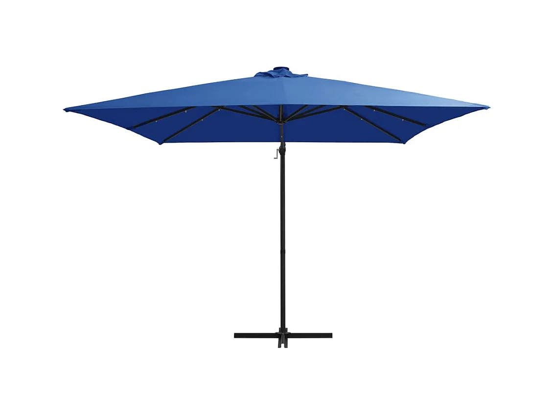 Xyral  Parasol de jardin en porte-à-faux lumières LED et mât en acier