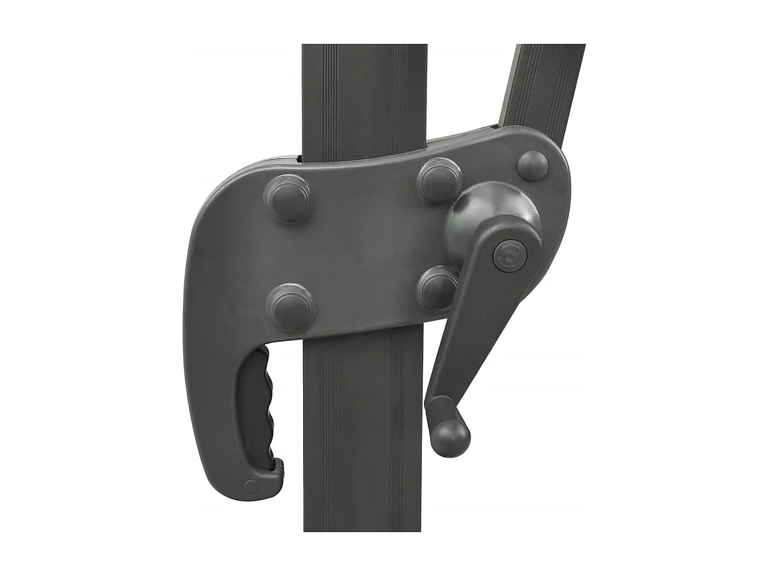 Zuienkerke  Zwevende parasol met dubbele bovenkant antraciet 400x300 cm