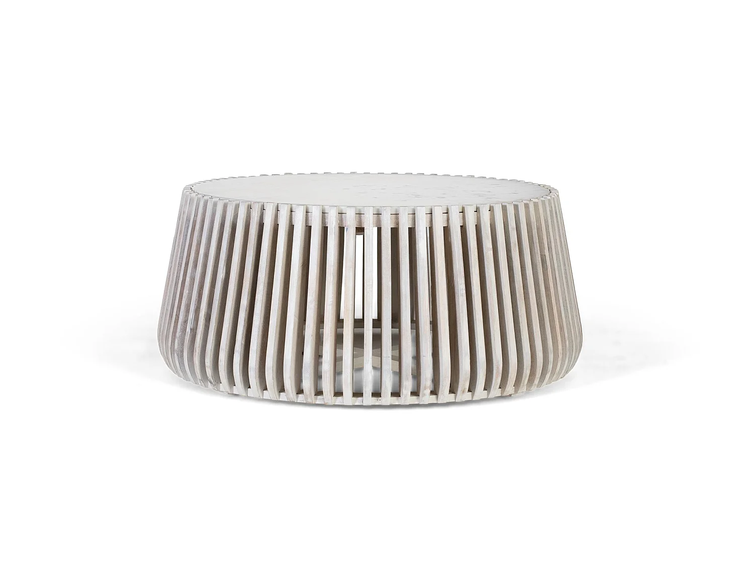 Tables basses en marbre 96 cm, style rustique moderne - 42 x 96 x 96 cm