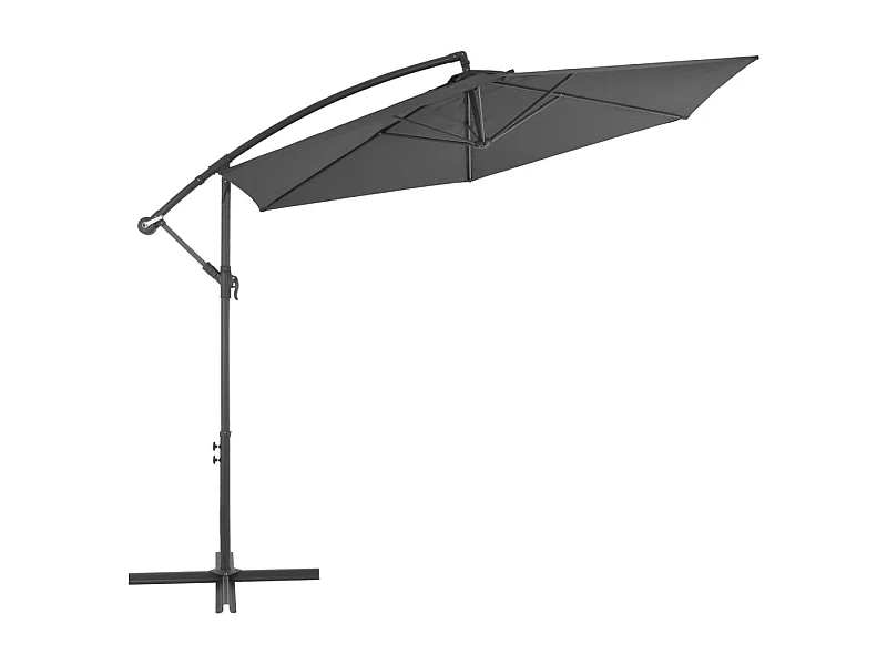 Kristine Marie  Zweefparasol met aluminium paal 300 cm antracietkleurig