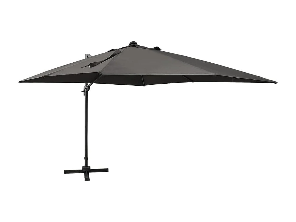 Filendra  Parasol de jardin en porte-à-faux avec mât et lumières LED