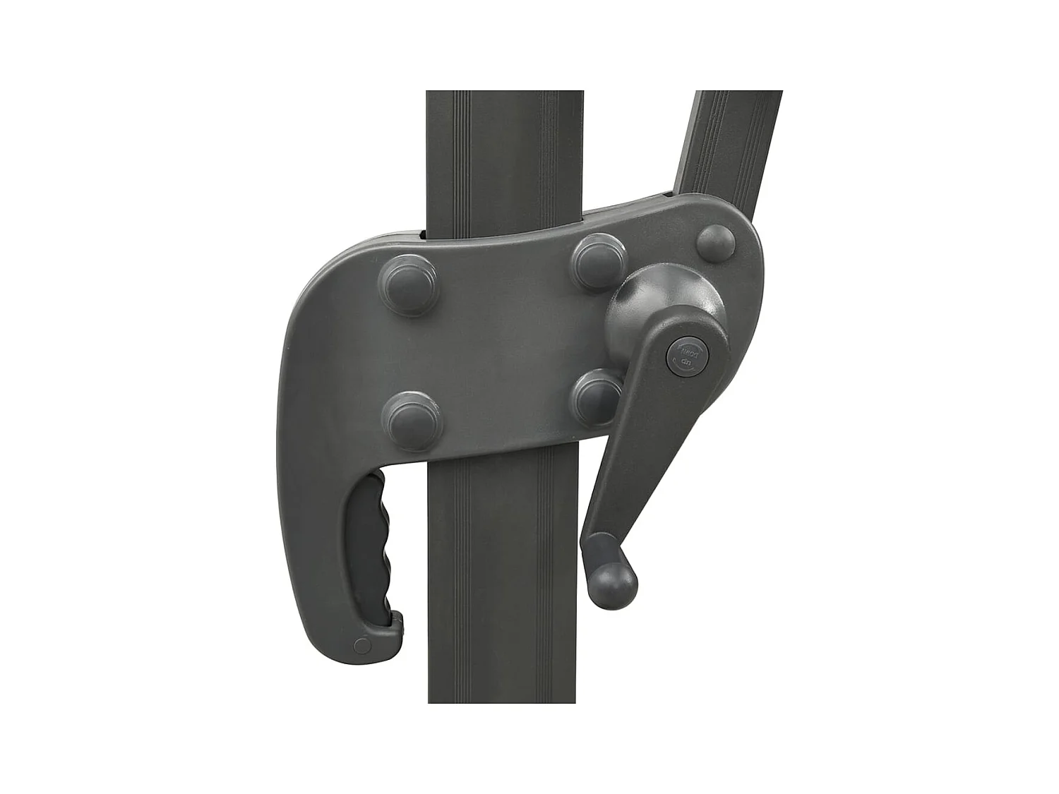 Zuienkerke  Parasol de jardin déporté avec double plateau 300 x 300 cm Sable