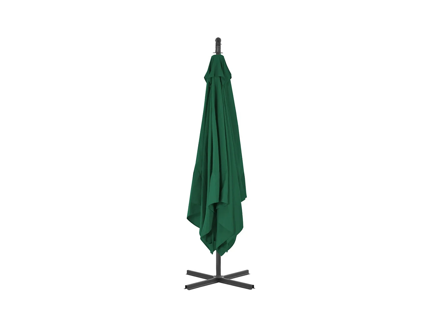 Sondre  Parasol de jardin en porte-à-faux avec mât en acier vert