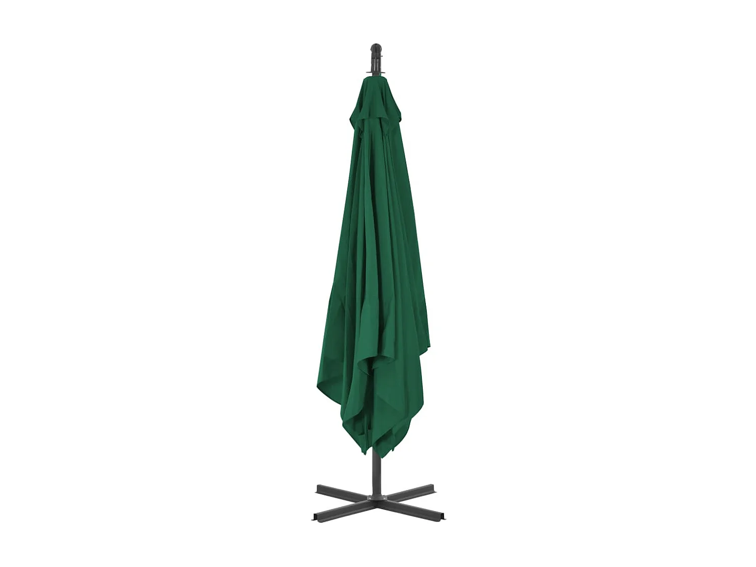 Sondre  Parasol de jardin en porte-à-faux avec mât en acier vert
