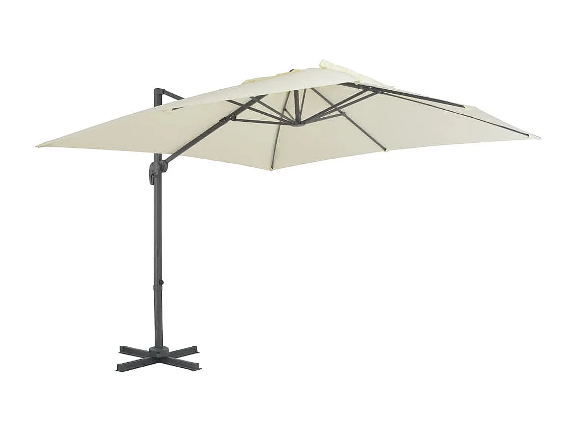 Church Point  Zweefparasol met aluminium paal 300x300 cm zandkleurig