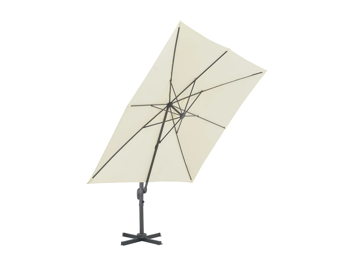 Church Point  Zweefparasol met aluminium paal 300x300 cm zandkleurig