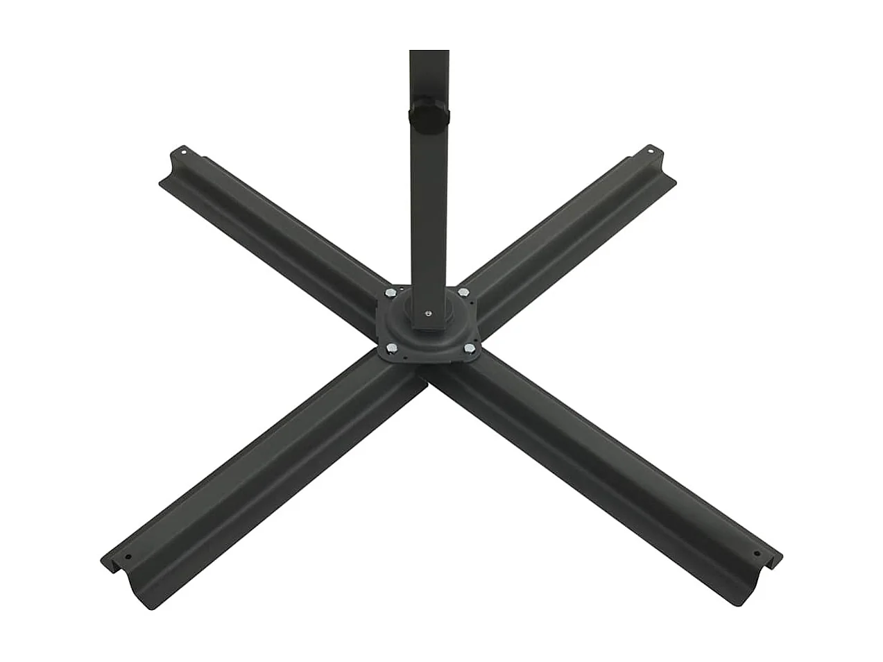 Remko  Zweefparasol met paal en LED-verlichting 250 cm groen