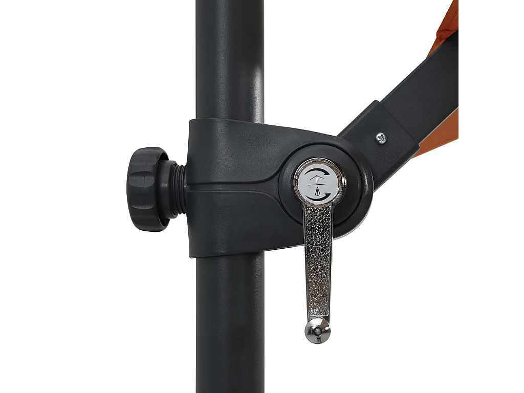 Xyral  Parasol de jardin en porte-à-faux avec lumières LED terre cuite