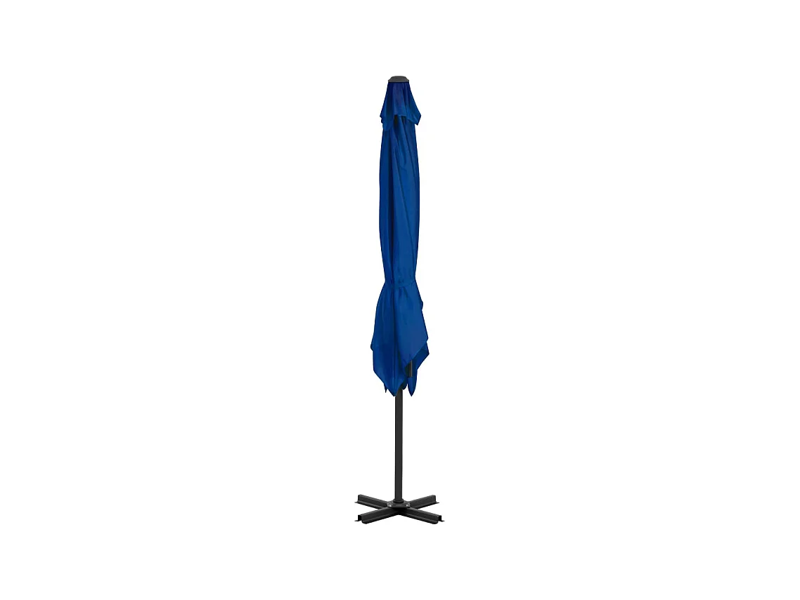 Liège  Parasol de jardin en porte-à-faux mât en aluminium bleu azuré
