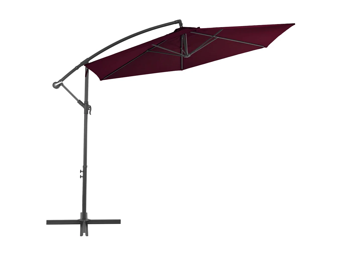 Kristine Marie  Parasol de jardin en porte-à-faux avec mât en aluminium