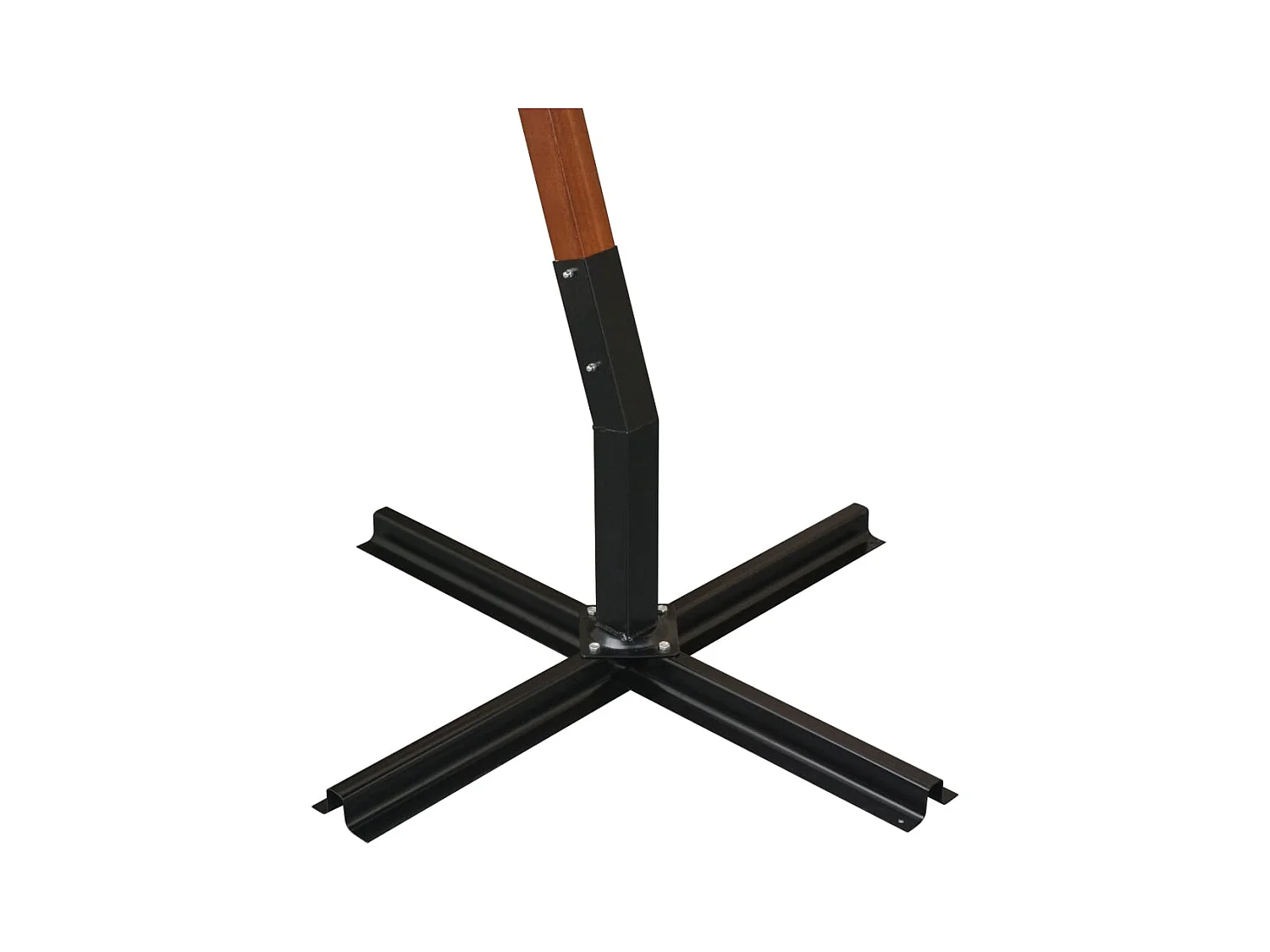 Gryndis  Parasol de jardin suspendu avec mât terre cuite bois de sapin