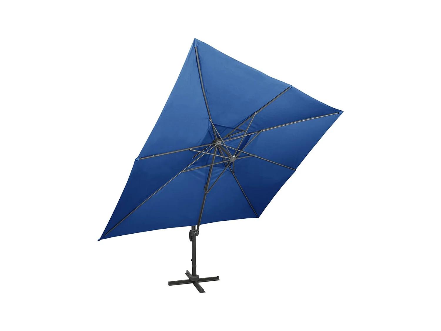 Zuienkerke  Parasol de jardin en porte-à-faux avec double toit bleu azuré
