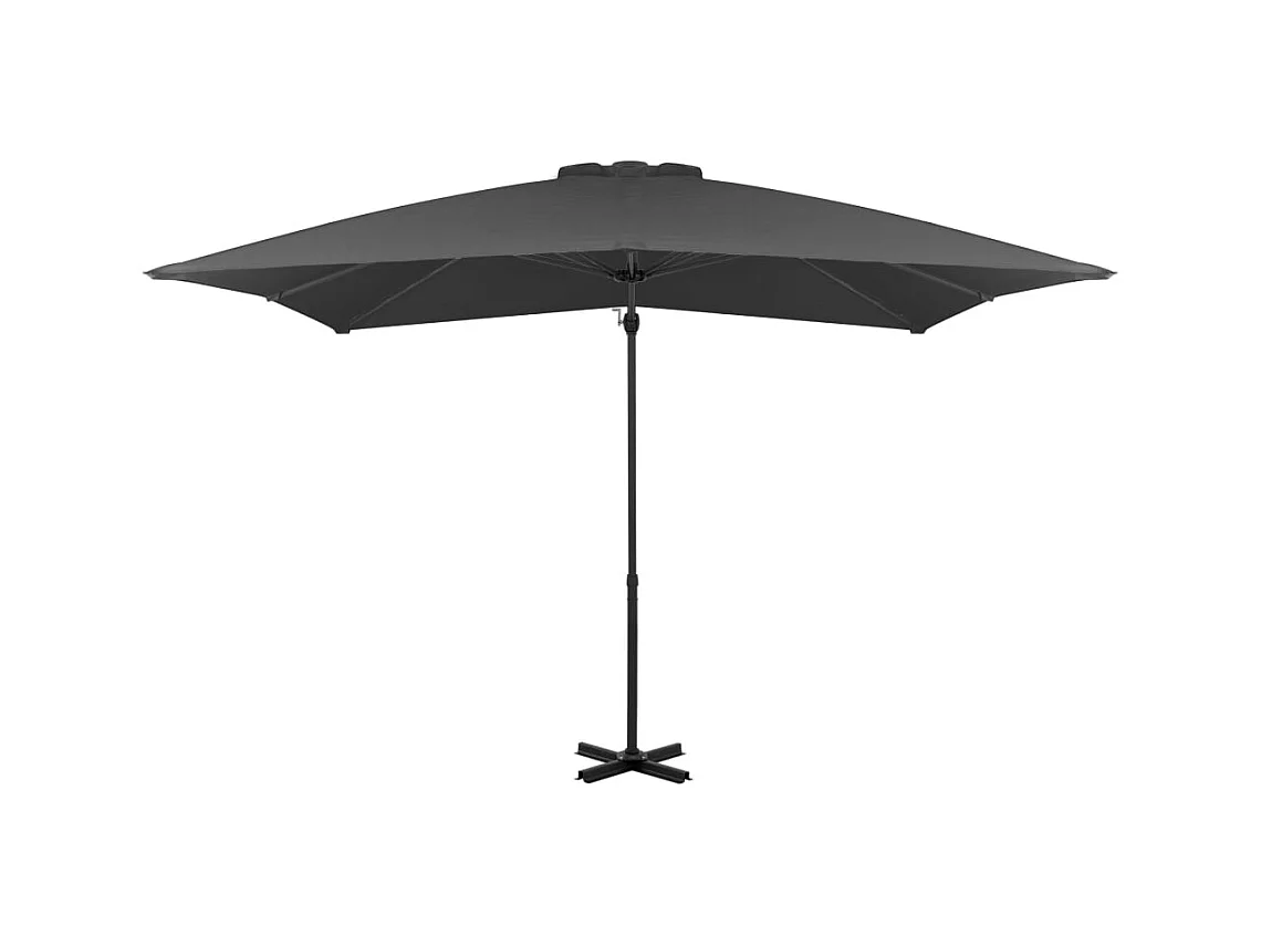 Liège  Parasol de jardin en porte-à-faux et poteau en aluminium