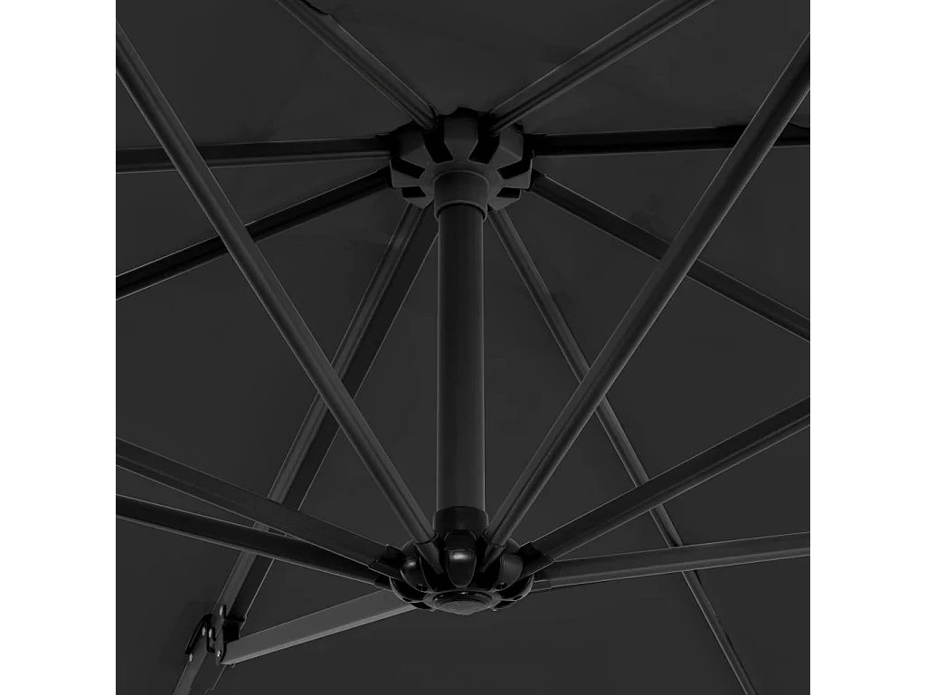 Liège  Parasol de jardin en porte-à-faux et poteau en aluminium