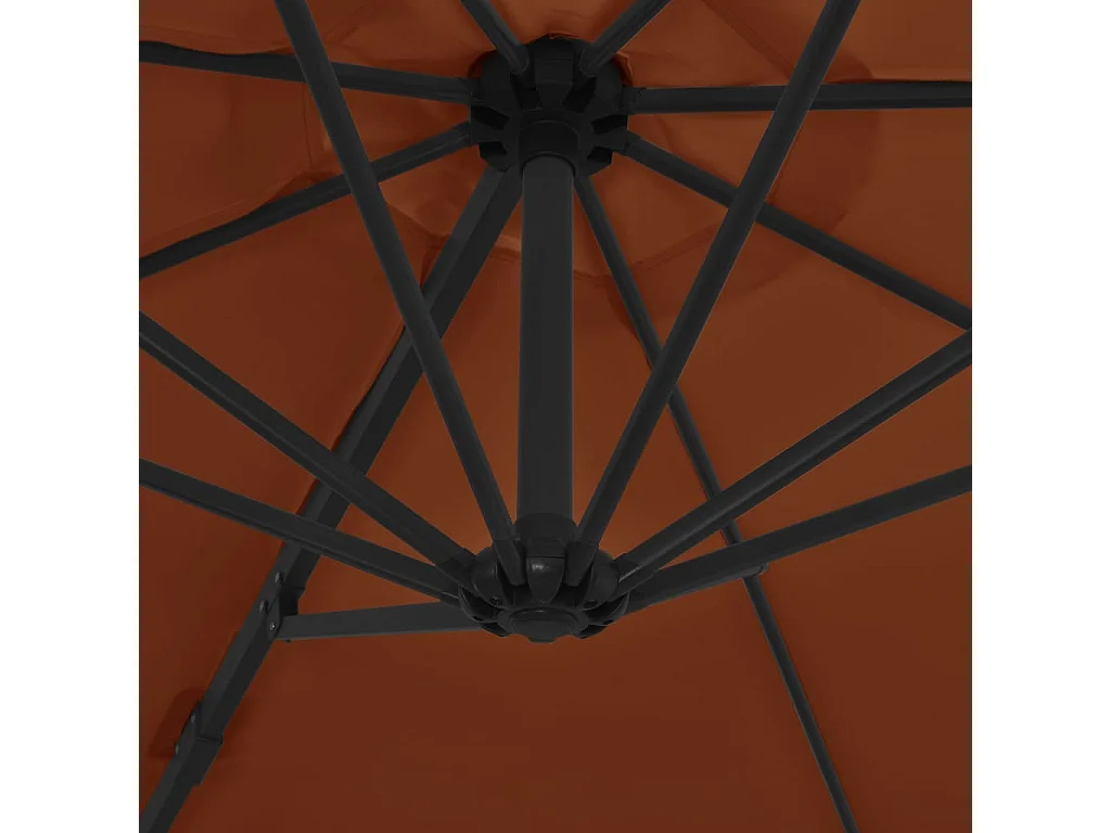 Forest Park  Zweefparasol met stalen paal 300 cm terracottakleurig