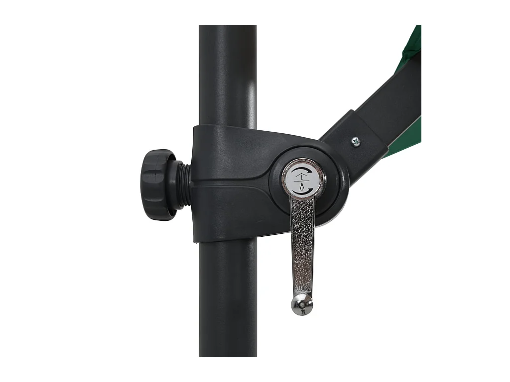 Xyral  Zweefparasol met LED en stalen paal 250x250 cm groen