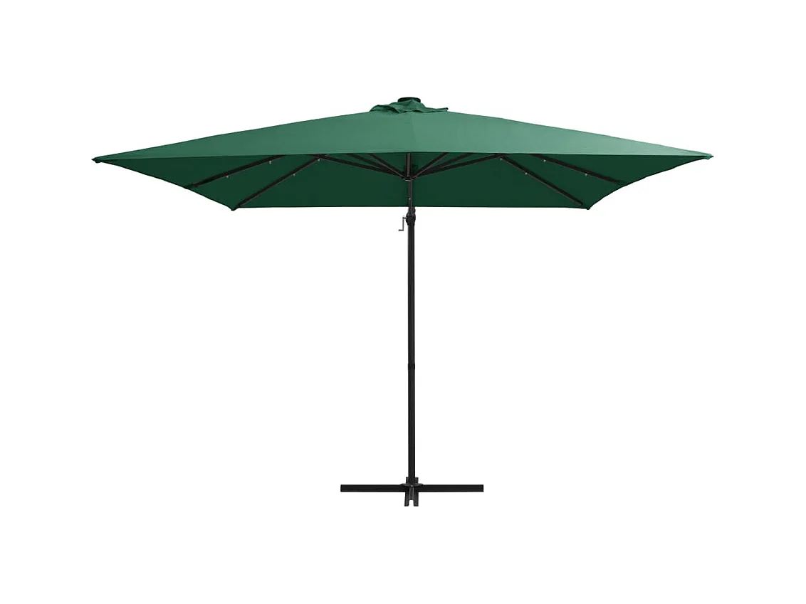 Xyral  Parasol de jardin en porte-à-faux lumières LED et mât en acier