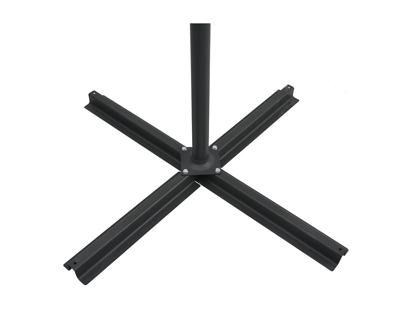 Xyral  Zweefparasol met LED en stalen paal 250x250 cm groen