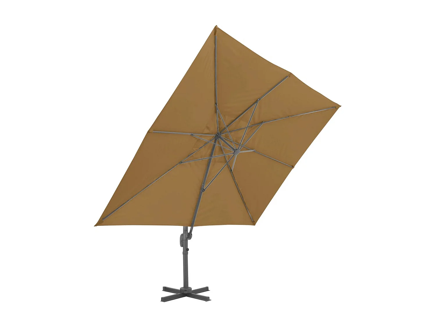 Church Point  Zwevende parasol met aluminium paal 400x300 cm taupe