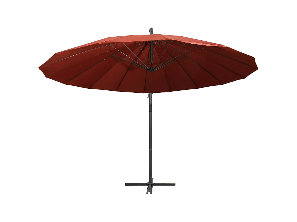 Lapua  Parasol suspendu avec poteau terre cuite 3 m
