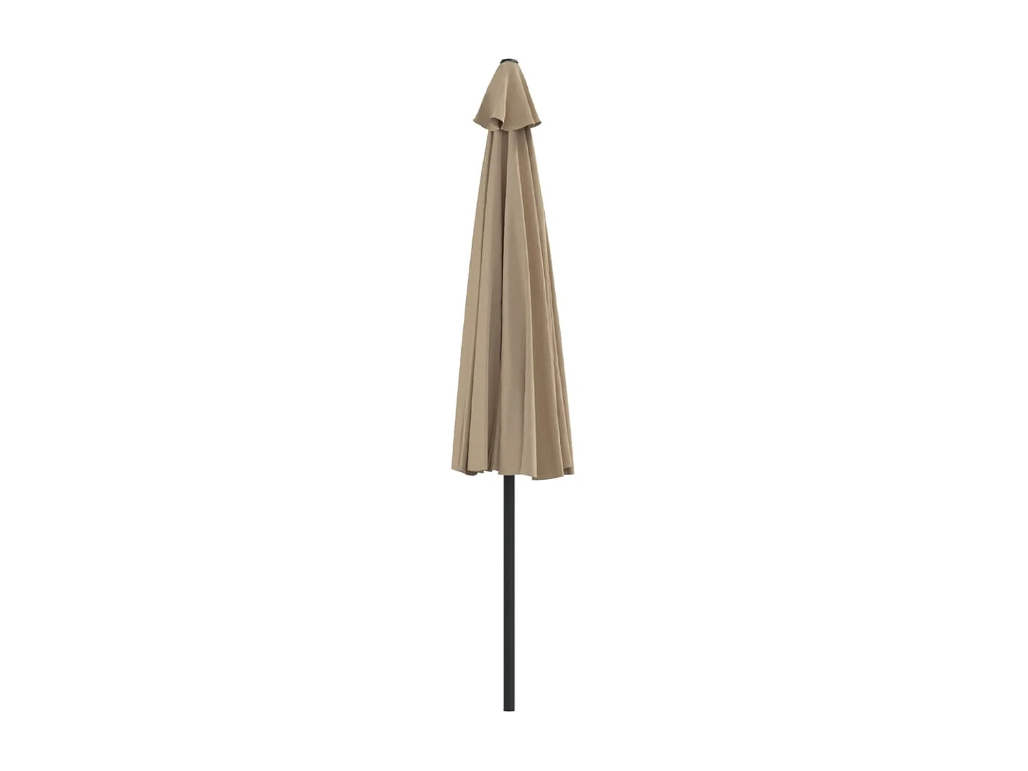 Prolenta Premium -  Parasol de balcon avec mât en aluminium Taupe 300x155 cm Demi
