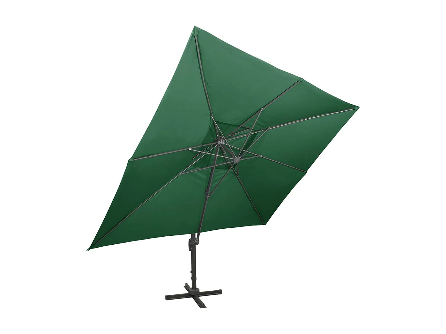Zuienkerke  Parasol de jardin en porte-à-faux avec double toit vert