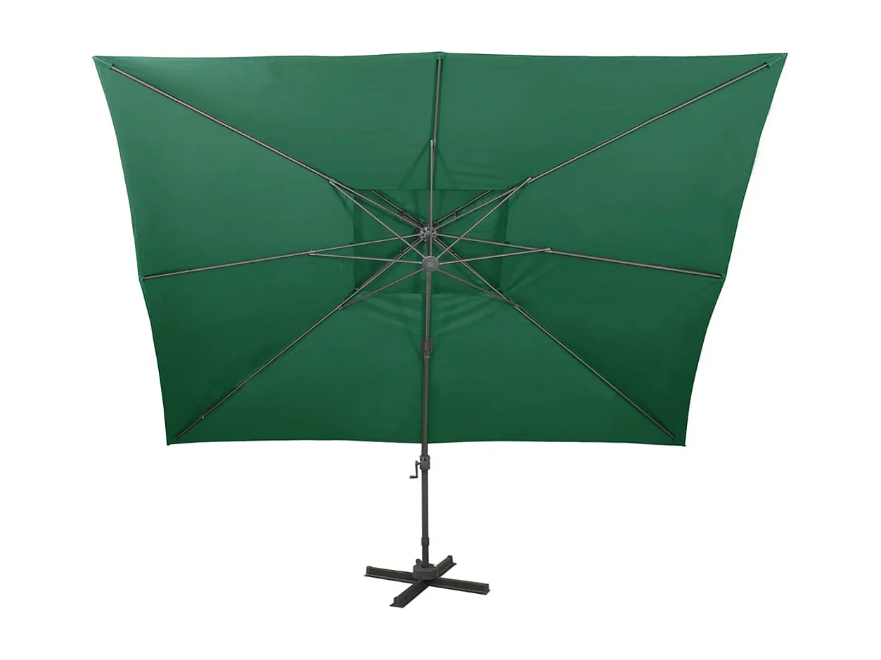 Zuienkerke  Parasol de jardin en porte-à-faux avec double toit vert