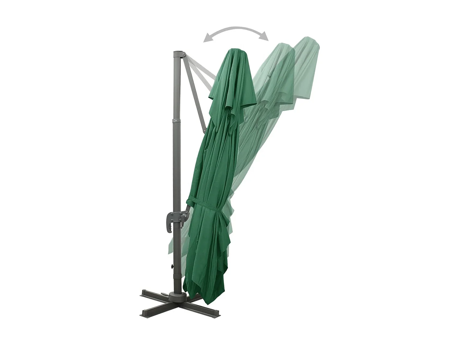 Zuienkerke  Parasol de jardin en porte-à-faux avec double toit vert