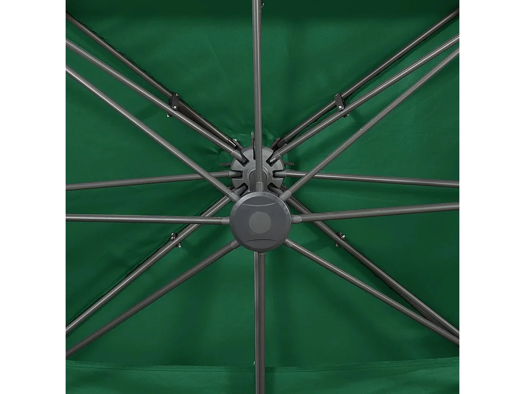 Zuienkerke  Parasol de jardin en porte-à-faux avec double toit vert