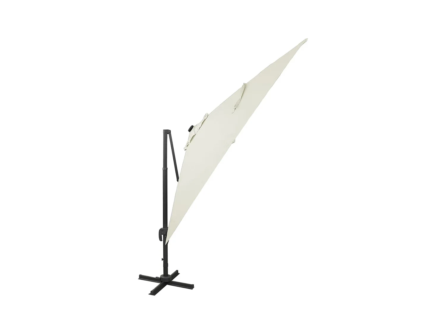 Filendra  Zweefparasol met paal en LED-verlichting 300 cm zandkleurig