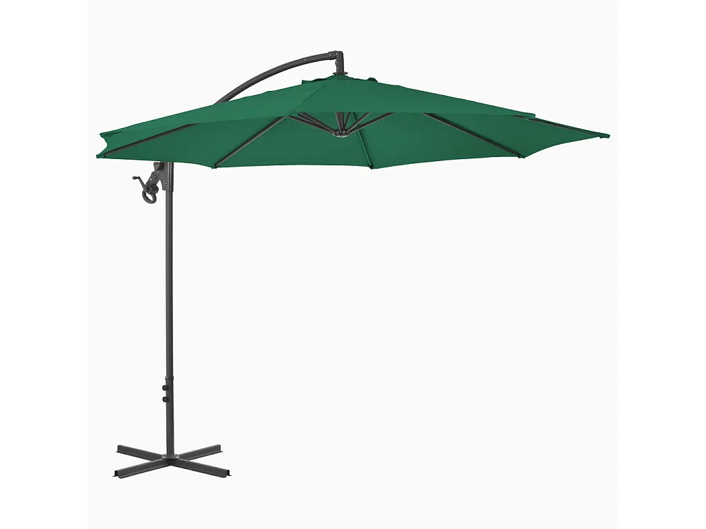 Øystan  Zweefparasol met stalen paal 300 cm groen