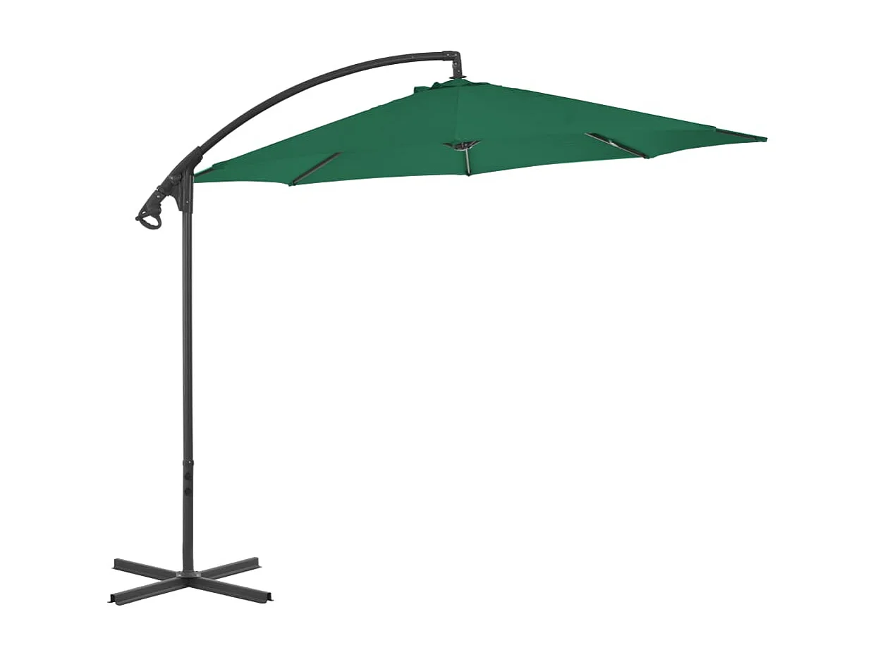 Øystan  Zweefparasol met stalen paal 300 cm groen