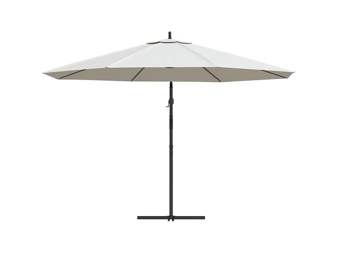 Jake Dean  Parasol de jardin en porte-à-faux 3,5 m blanc sable