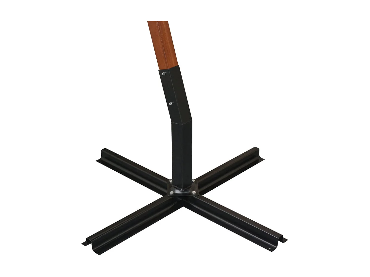 Gryndis  Parasol de jardin suspendu avec mât terre cuite bois de sapin